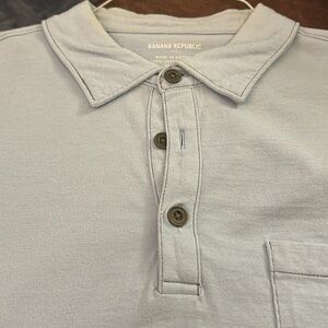 🌿Banana Republic Men’s Short-Sleeved Polo Rugby, size L, light blue🌿